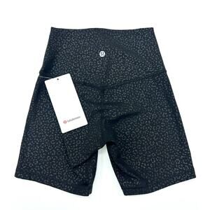 lululemon size 4 Align HR Short 6” inseam- 

black embossed short -new w/tags